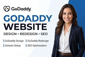 design godaddy website redesign godaddy website develop godaddy website and seo