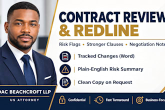 review and redline your contract to reduce risk and strengthen your terms