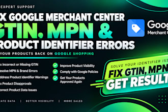 fix google merchant center gtin, mpn and product identifier errors