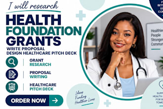 research health foundation grants write proposal design healthcare pitch deck
