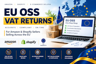 prepare eu oss vat returns for amazon and shopify sellers