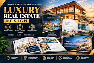 design luxury real estate brochure,buyer or seller guide, and presentation