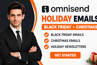 design omnisend black friday christmas emails and holiday newsletters