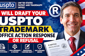 draft your uspto trademark office action response or refusal