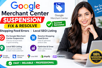 fix google merchant center suspention shopping feed errors local seo listing