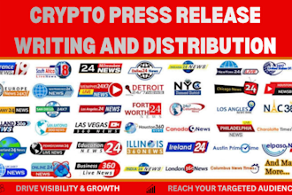 write crypto press release PR distribution UK press release and submit