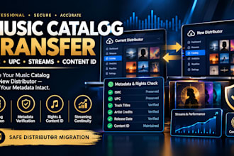 transfer music catalog to new distributor preserve is rc u pc streams content id