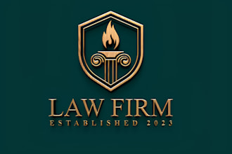 create modern law firm logo attorney or legal brand identity