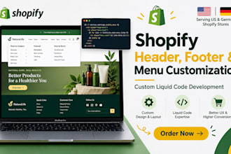 fix and customize your shopify liquid code header footer menu