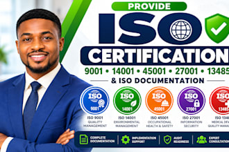 provide iso 9001 14001 45001 27001 13485 certification and iso documentation