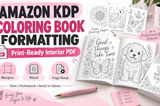 format your coloring book for amazon KDP