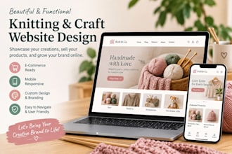 design a knitting, crochet and craft website and generate leads