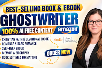 be your ghost writer, ebook ghostwriter, fiction or non fiction writer, memoir