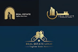 do elegant luxury real estate logo and property branding