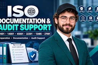 prepare iso 9001 14001 45001 13485 27001 documentation and audit support