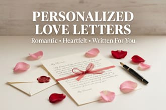 write a love hearfelt personalized love letter or romantic message