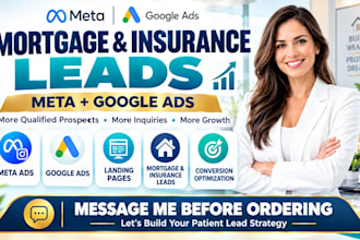 generate mortgage leads insurance leads insurance leads  via meta and google ads