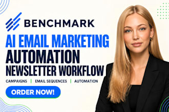 setup benchmark email marketing automation ai email campaign newsletter workflow