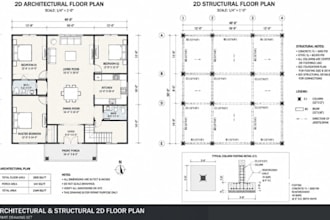 create architectural construction drawings, permit plans and cad blueprints