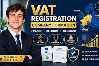 register your company and vat in france, beligum, germany for amazon fba seller