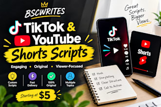 write engaging tiktok and youtube shorts scripts