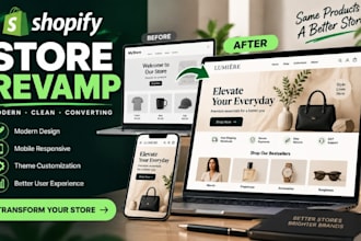 revamp shopify store and redesign shopify website