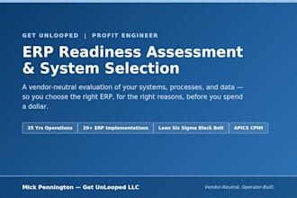 do erp readiness assessment and system selection consulting