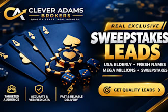 give first hit leads USA elderly leads, sweeps leads and mega millions leads