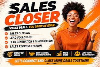 sales closer sales representative salesperson online sales expert sales leads