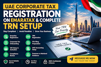 do uae corporate tax registration on emaratax and complete trn setup