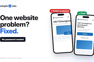 fix your wix, squarespace or wordpress website