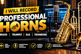 record pro horns, brass, trumpet, sax, trombone for you