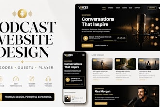 build a podcast website with episode library, spotify player and guest profiles