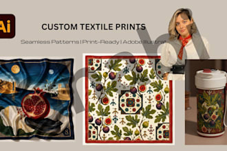 create custom textile prints, fashion patterns and surface designs