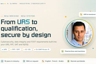 guide your new machine or system from urs to fat, sat and qualification