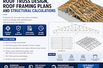 do roof truss design, roof framing plans and structural calculations