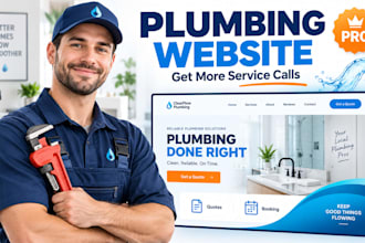 build plumbing website plumber contractor booking wordpress home service website
