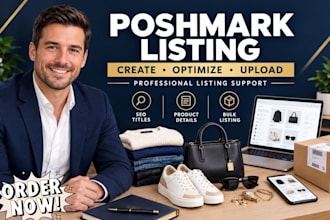 create and optimize professional poshmark product listings