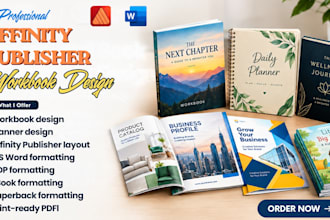 affinity publisher, brochure catalog, magazine, design paperback, amazon KDP