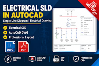 create electrical sld and single line diagram in autocad