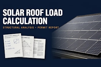 solar roof load calculation, structural analysis and permit engineering report