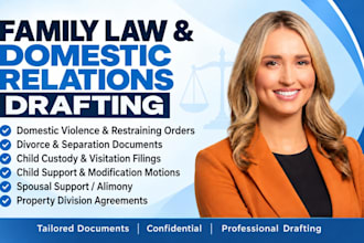 be your family law attorney for divorce and child custody documents