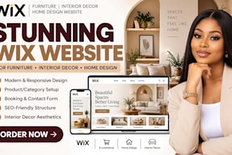 design wix furniture shop website interior decor  home design website