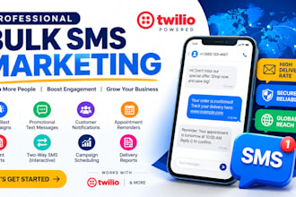 do bulk sms marketing, sms blast, text message campaigns with twilio worldwide