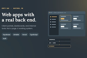 build a custom web app or client portal with a real database