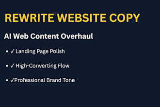restructure and edit your ai website copy