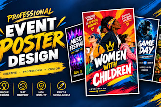 design a unique and eye catching custom poster