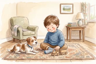 hand drawn watercolor african american children story book illustration