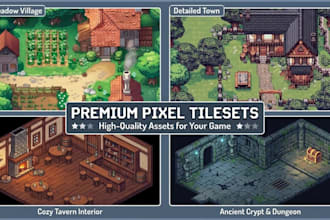 create pixel art rpg tileset and tilemap and game assets for your 2d game