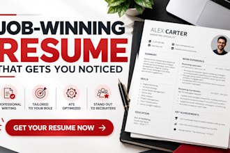 create an amazing job winning resume or CV for you